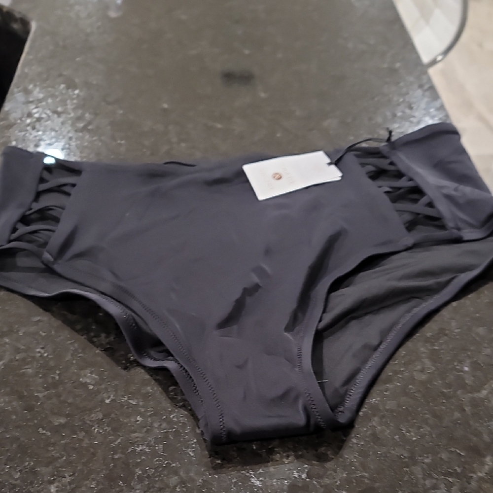 Shade and Shore New Chic Black Bikini Bottoms